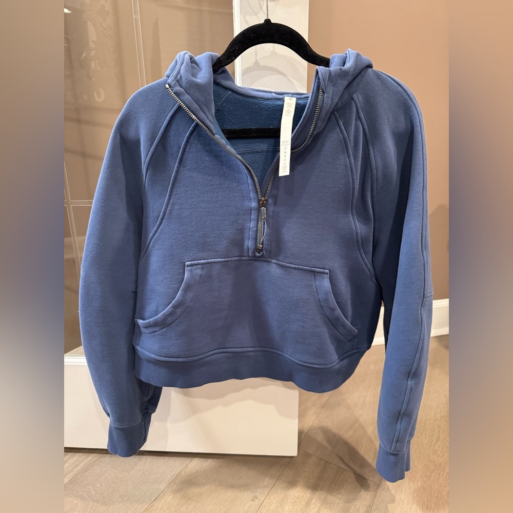 lululemon athletica Navy Blue Women's Half-Zip Scuba Hoodie size M/L